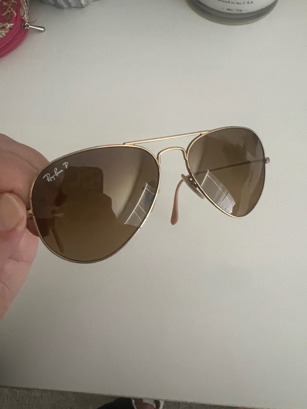 Ray-Ban polarized Aviator Sunglasses - Gold Frame with Brown Lenses